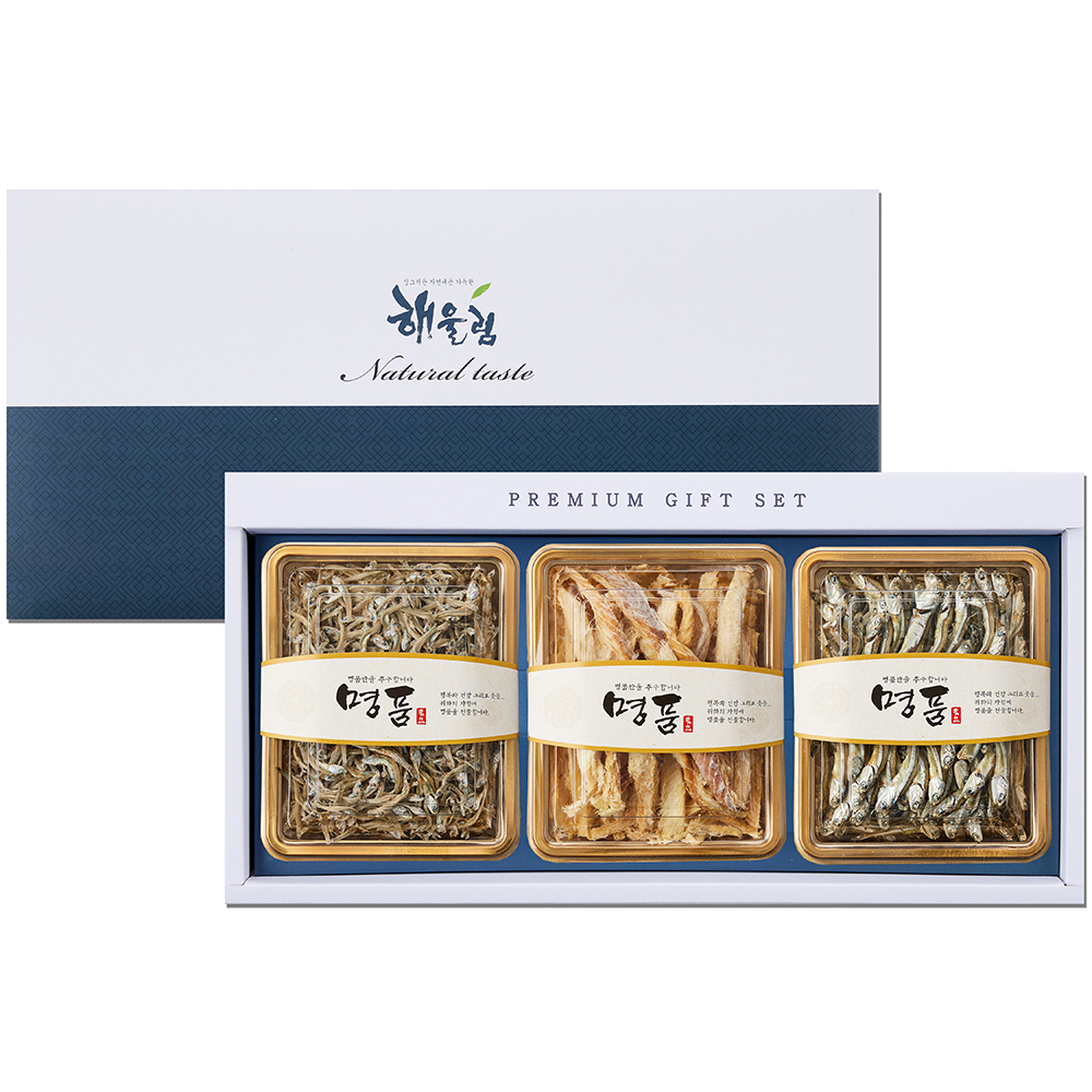 [해울림] 행복한 멸치 선물세트 5호 [소멸120g+황태채70g+중멸110g]